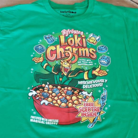 Bitfrosted Loki Charms Tee Unisex Large 